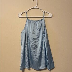 Crescent Sky Blue Satin Top